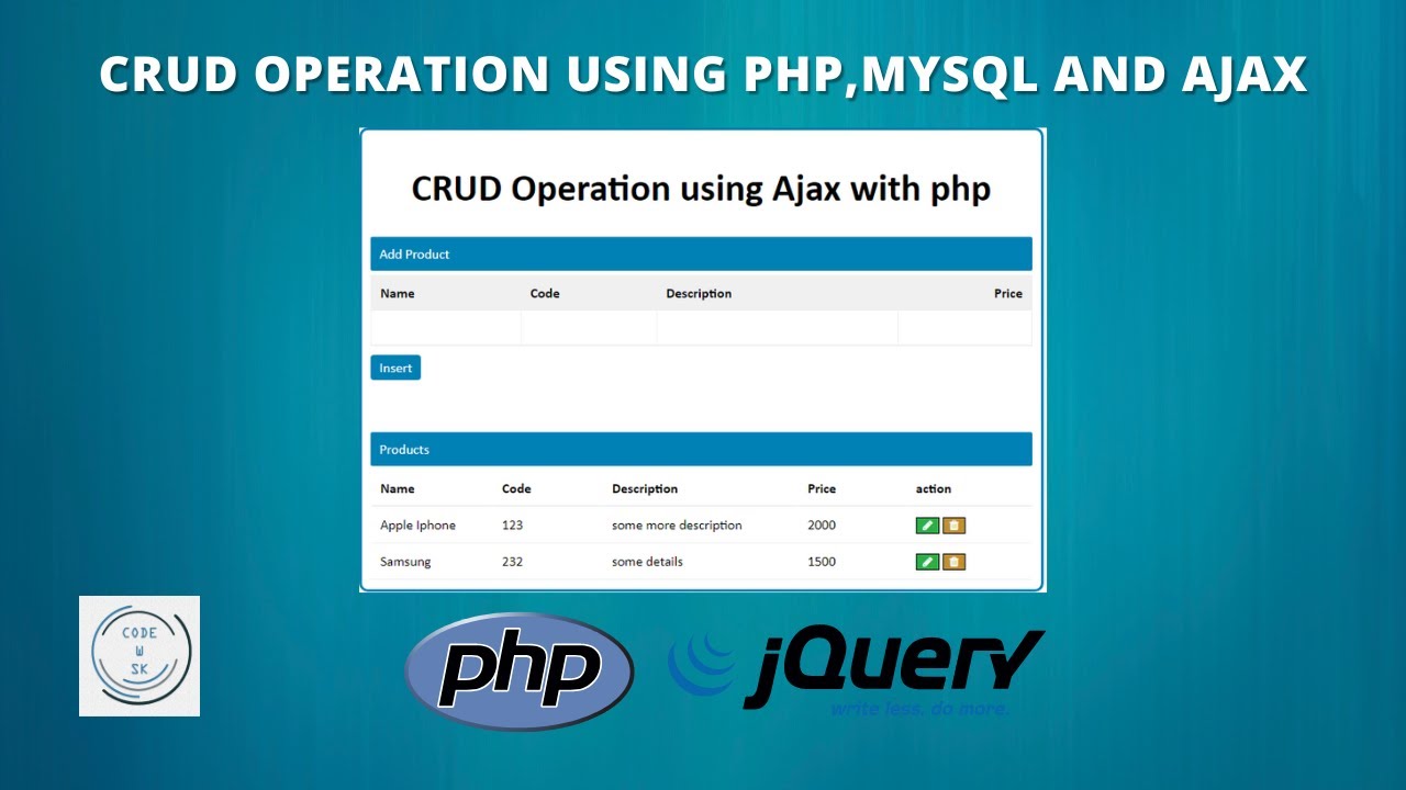 Read more about the article PHP – Ajax CRUD Operation